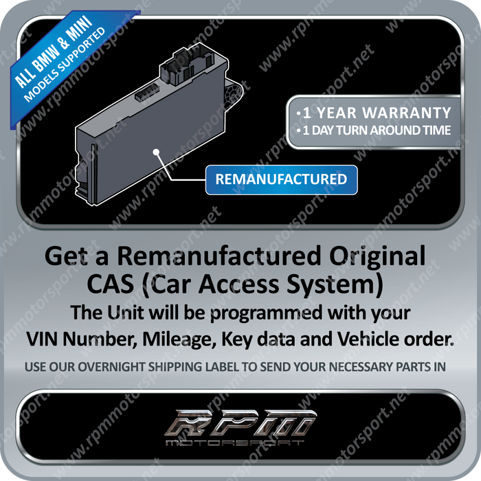 BMW / MINI Cooper Remanufactured CAS3+ (Car Access System) 2007 to 2013