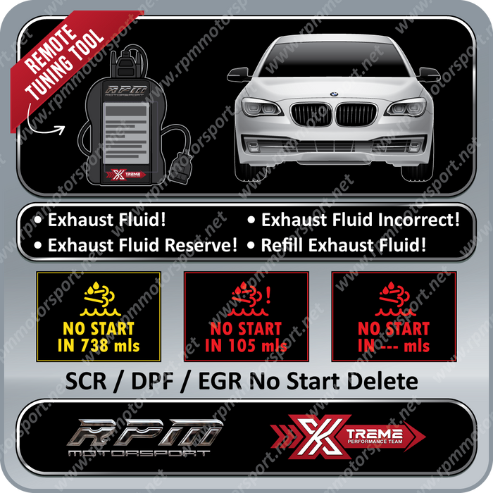 BMW F02 740LdX 2013 to 2015 SCR / DPF / EGR Delete